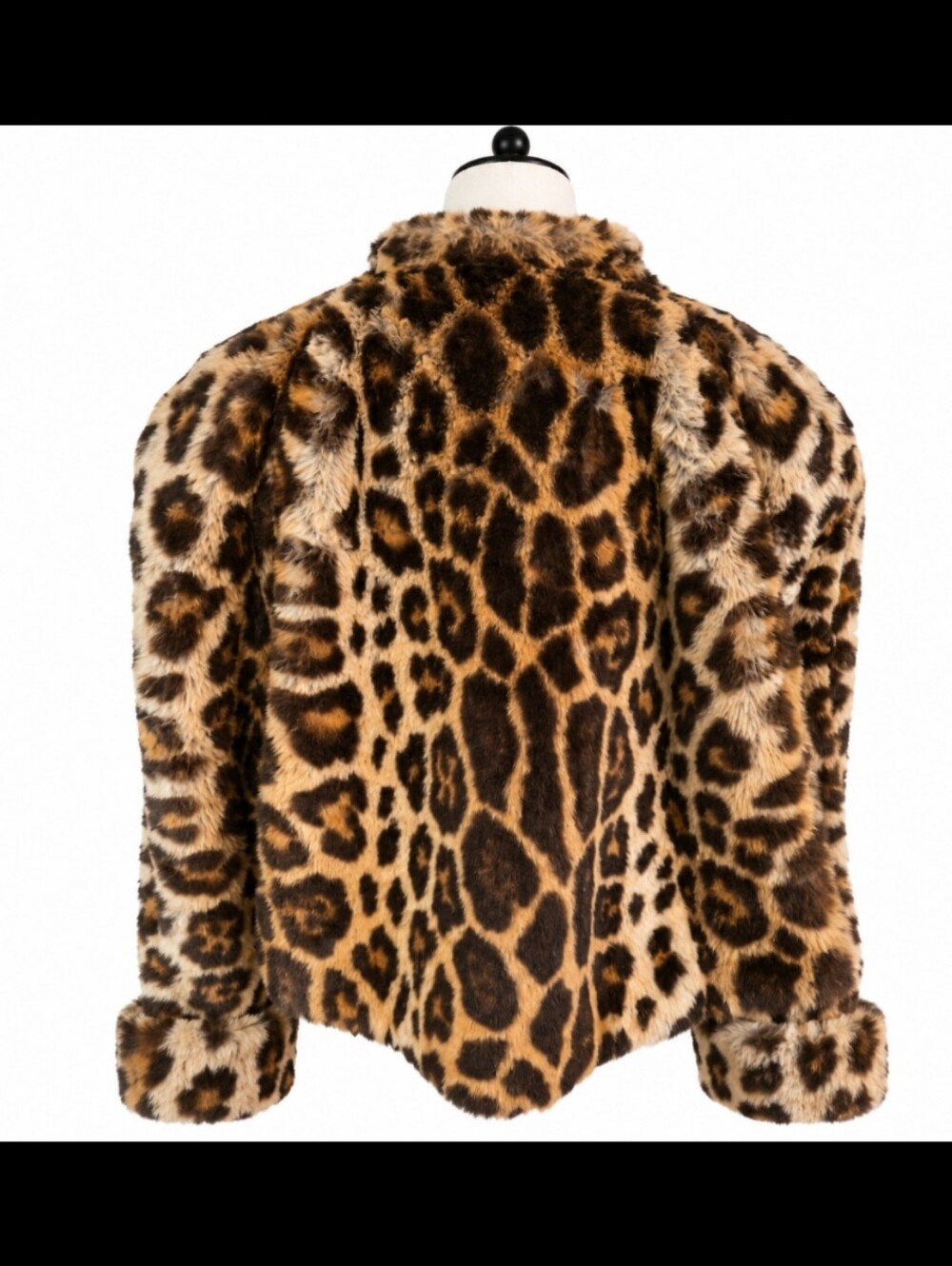 Vintage MONDI faux Fur Leopard Statement Coat-Made In Germany-Y2K Mob Wife Lux - Picture 4 of 11